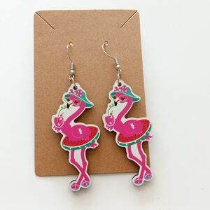 Pink Flamingo Earrings